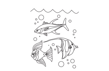 Tropical Fish Colouring Sheet