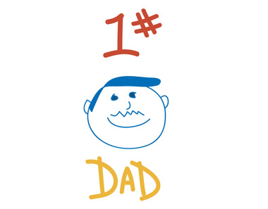 T-Shirt Transfer #1 Dad (with Moustache)