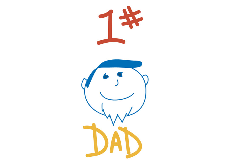T-Shirt Transfer #1 Dad (with Beard)
