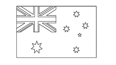 Australia Flag Colouring Sheet