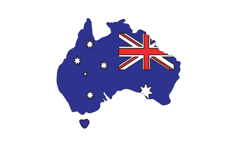 Australia (with Flag) Iron-On Transfer