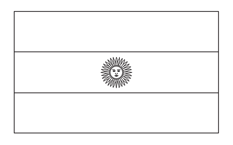 Argentina Flag Colouring Sheet