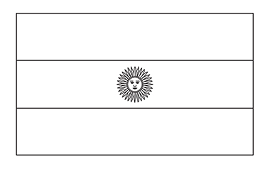 Argentina Flag Colouring Sheet