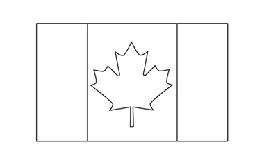 Canada Flag Colouring Sheet