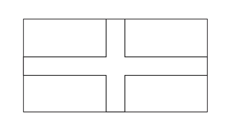 England Flag Colouring Sheet