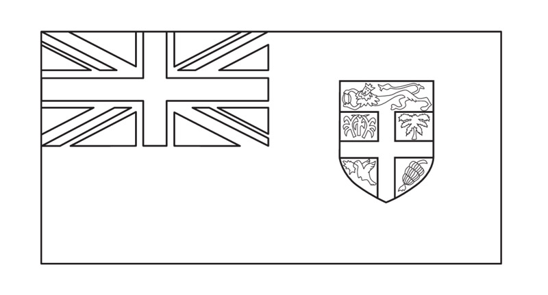 Fiji Flag Colouring Sheet