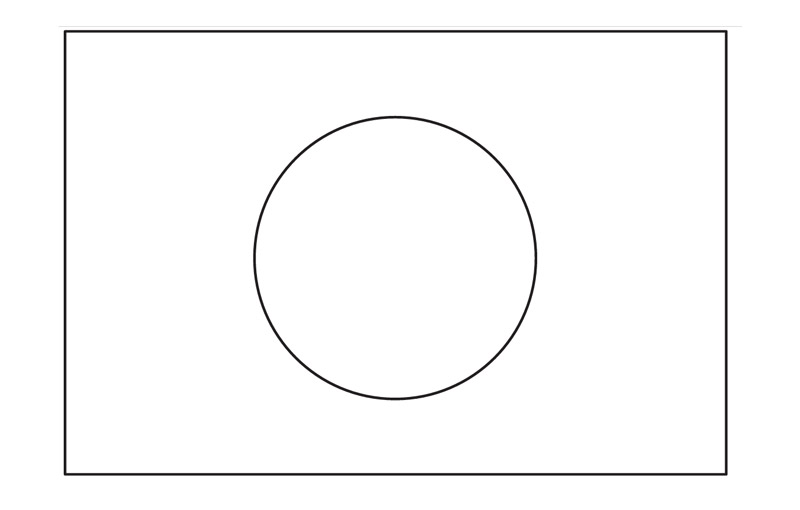 Japan Flag Colouring Sheet