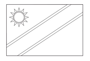 Namibia Flag Colouring Sheet