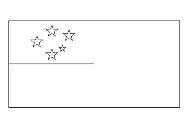 Samoa Flag Colouring Sheet