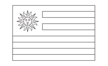 Uruguay Flag Colouring Sheet