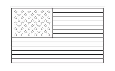 USA Flag Colouring Sheet