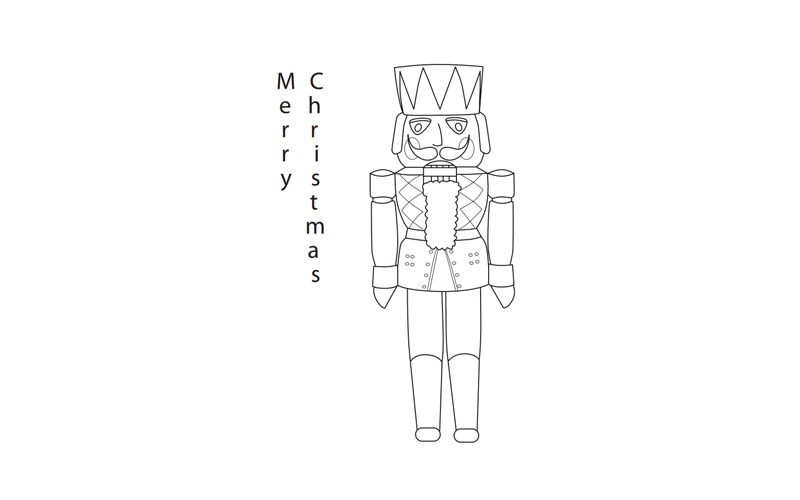 Christmas Nutcracker Colouring Sheet