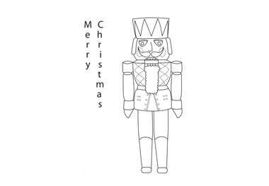 Christmas Nutcracker Colouring Sheet
