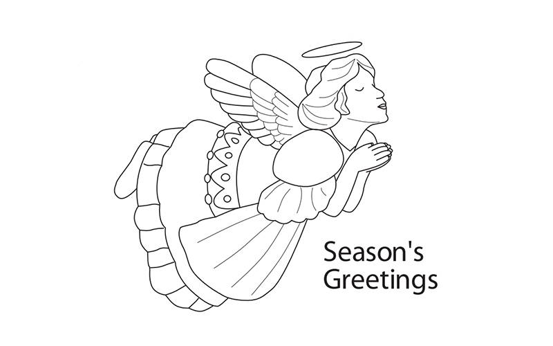 Christmas Angel Colouring Sheet