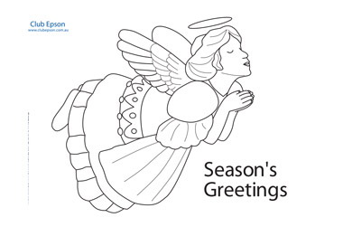 Christmas Angel Colouring Sheet