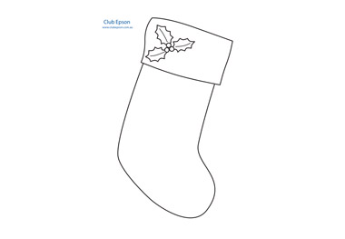 Christmas Stocking Colouring Sheet