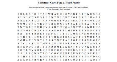 Christmas Carol Find-a-Word