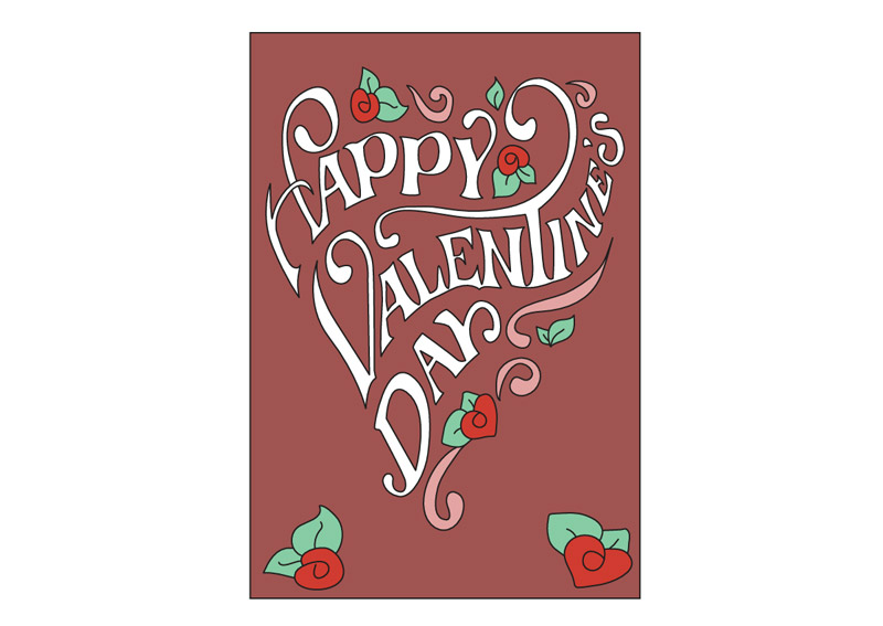 Valentine's Day Victorian Heart Card