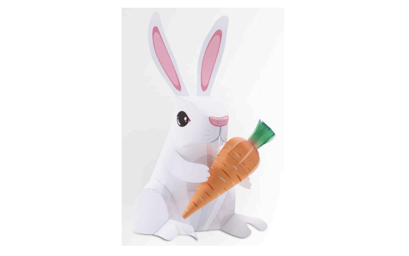 3D Paper Craft Easter Bunny