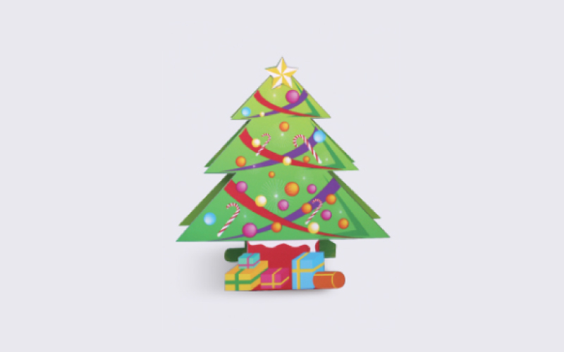 3D Card Christmas Tree – version 1
