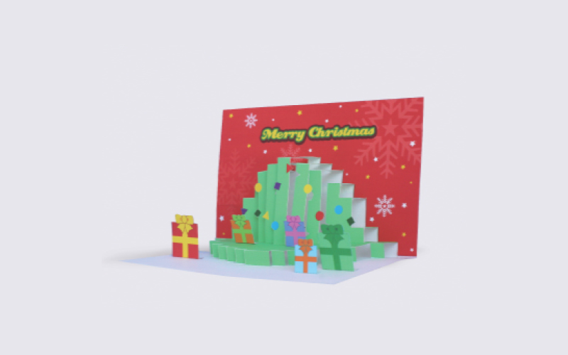 3D Card Christmas Flower