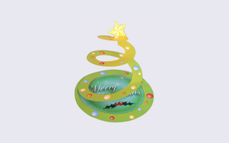 3D Card Christmas Pop-up Circle