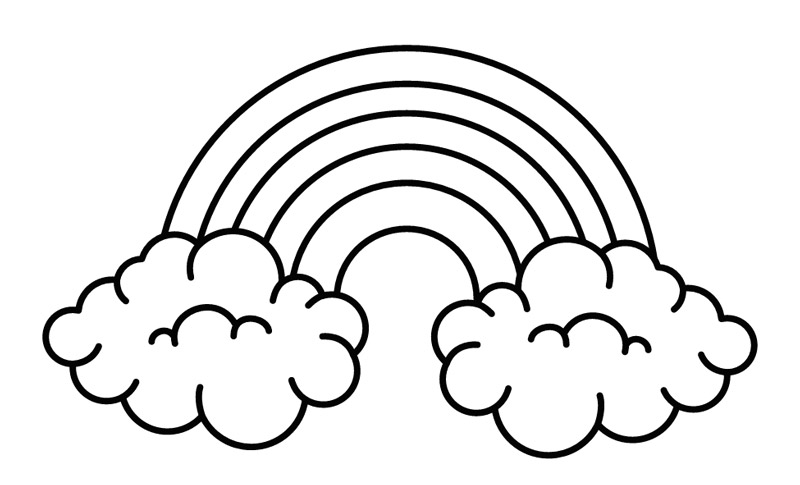 Rainbow with logo
