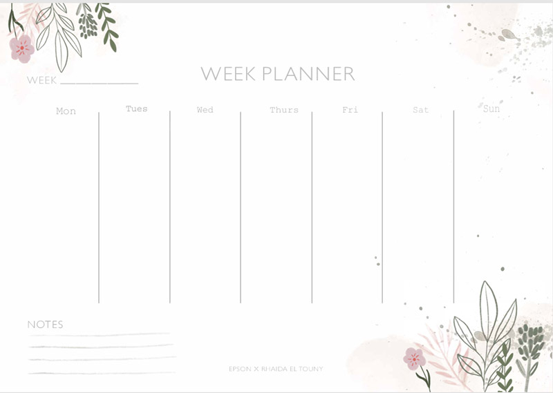 Special Weekly Planner