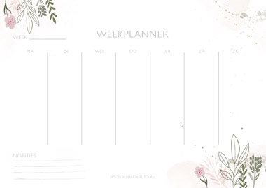 Special Weekly Planner