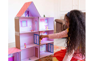 Transform a Box into a Dreamy Dollhouse