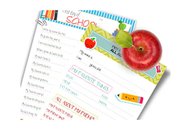 First Day of School Template