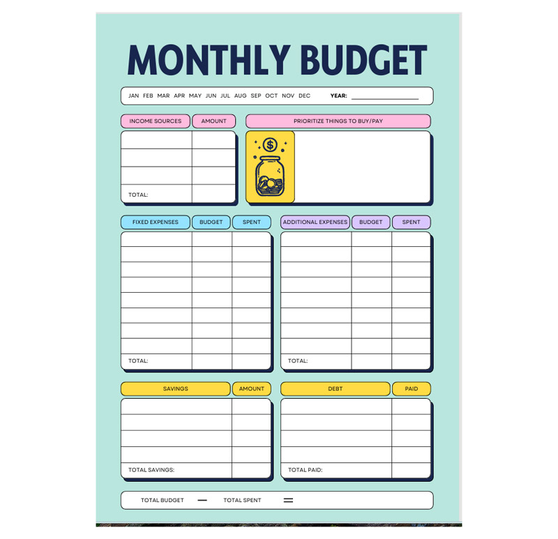 Monthly Budget Tracker