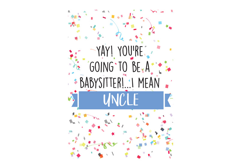 Babysitter Uncle Card